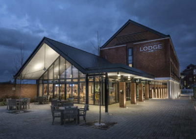 The Lodge hotel terrace area